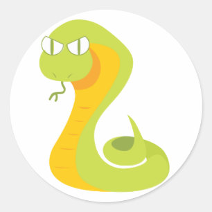 Snake Classic Round Sticker