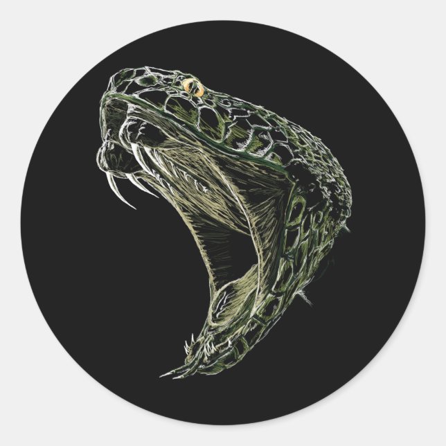 Snake Cobra art Sticker (Front)