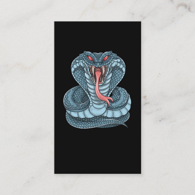 Snake Cobra Dangerous Reptile Business Card (Front)