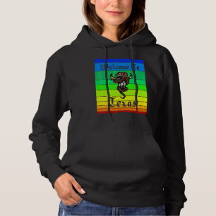 Snake Cow Skull Welcome to Texas Sunset Hoodie