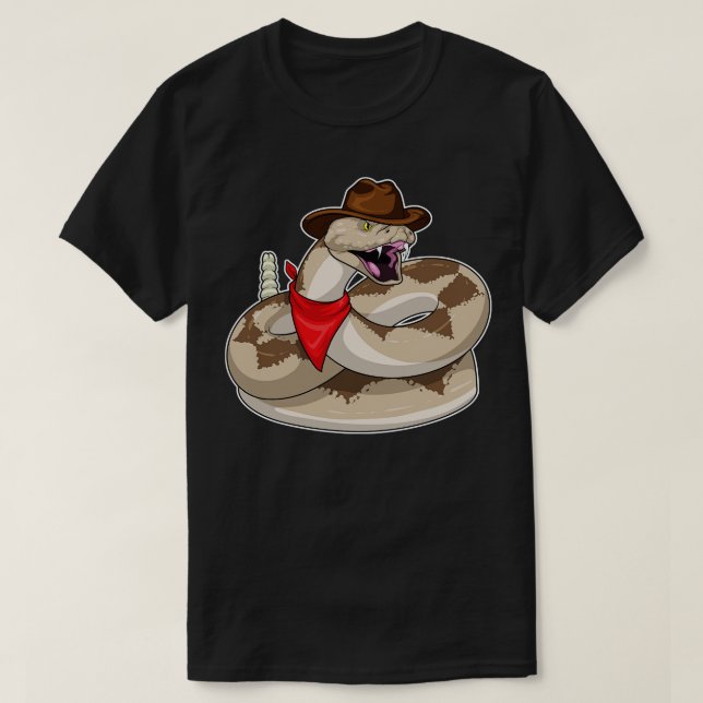 Snake Cowboy Cowboy hat T-Shirt (Design Front)