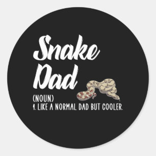 snake dad classic round sticker