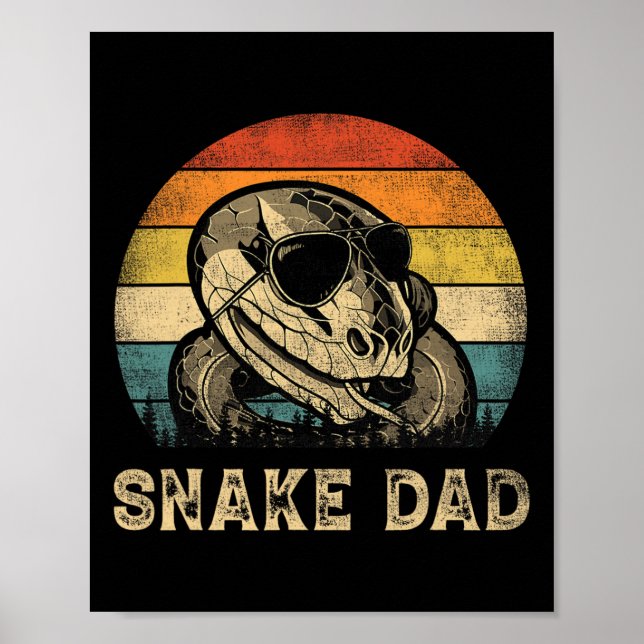 Snake Dad Snake Lovers Daddy Father's Day  Poster (Front)