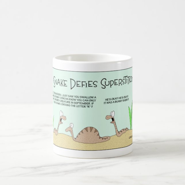 Snake Defies Superstition Coffee Mug (Center)