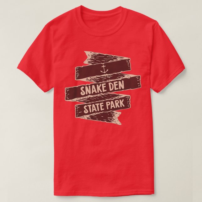 Snake Den State Park Rhode Island State Park RI Si T-Shirt (Design Front)