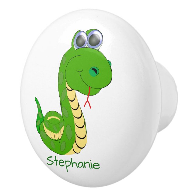 Snake Design Personalised Ceramic Knob (Right)