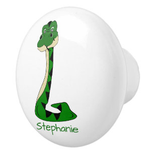 Snake Design Personalised Ceramic Knob
