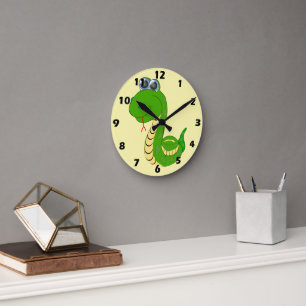 Snake Design Round Clock