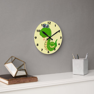 Snake Design Round Clock