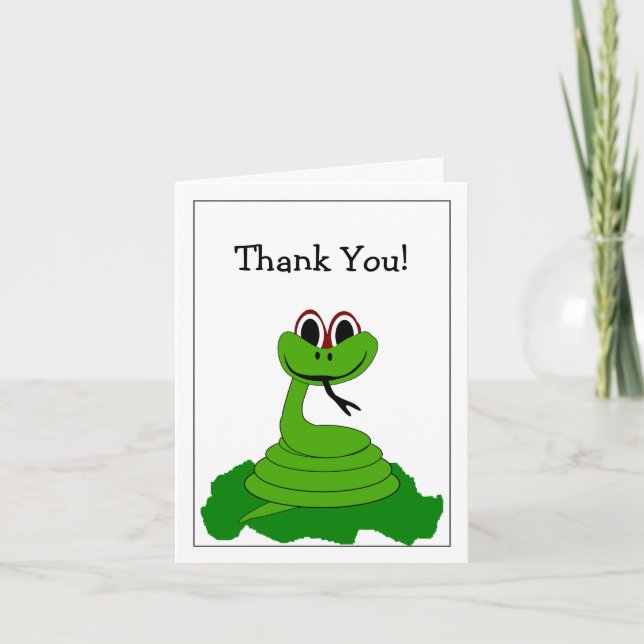 Snake Design Thank You Card (Front)