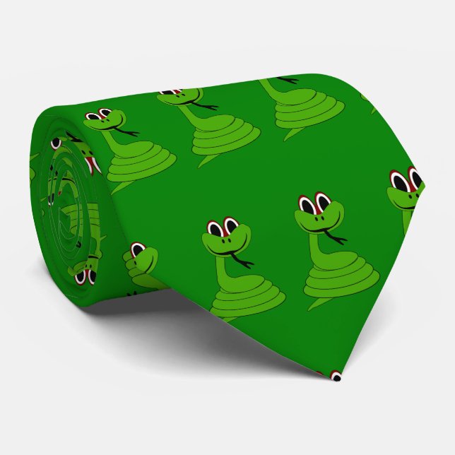 Snake Design Tie (Rolled)