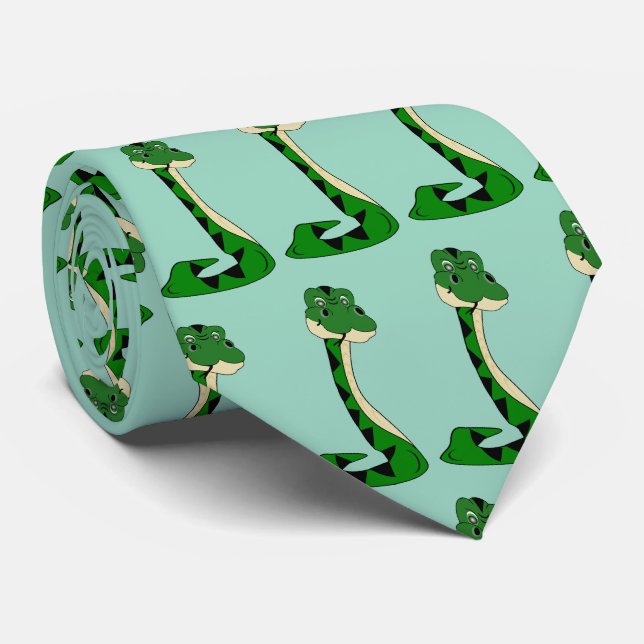 Snake Design Tie (Rolled)