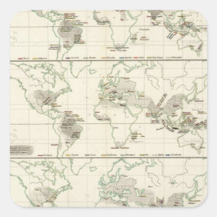 Snake Distributions Square Sticker