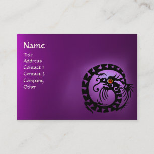 SNAKE DRAGON AMETHYST purple white red Business Card