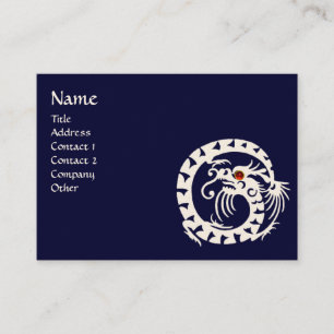 SNAKE DRAGON RUBY blue white red Business Card