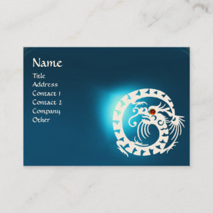 SNAKE DRAGON SAPPHIRE blue white red Business Card