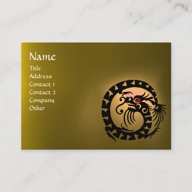 SNAKE DRAGON TOPAZ  purple white red yellow Business Card (Front)