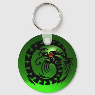 SNAKE DRAGON,white,red pink ruby,yellow topaz Key Ring