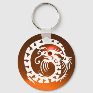 SNAKE DRAGON,white,red ruby, orange yellow agate Key Ring