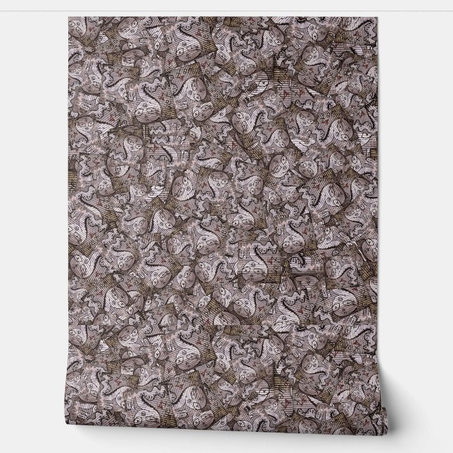 Snake drawing graffiti pattern wallpaper (Unrolling)