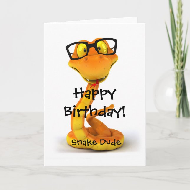 Snake Dude | Cute Chinese Zodiac Sign Card (Front)
