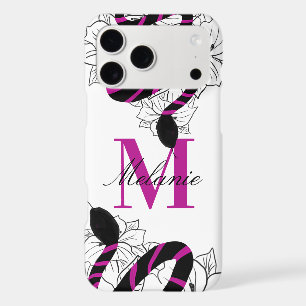 Snake Floral Pink Colourful Custom Monogram