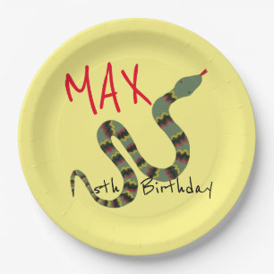 Snake for Exploring Jungle Safari Birthday Paper Plate