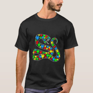 Snake Funny Puzzle Animals Autism Awareness T-Shirt