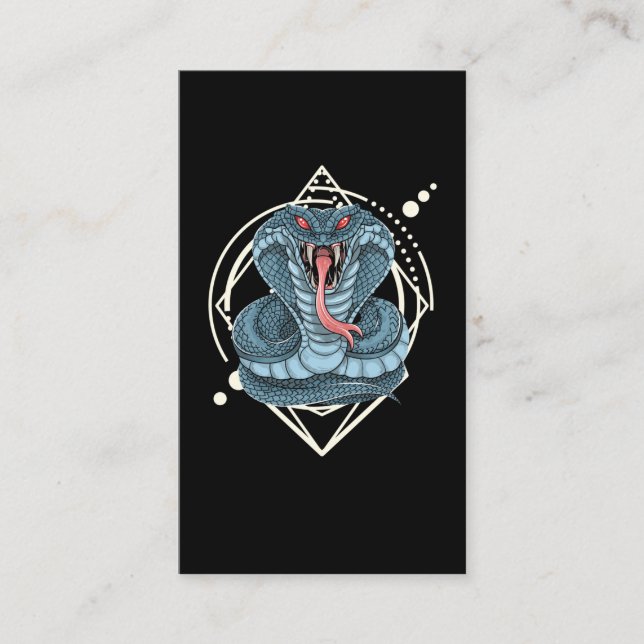 Snake Geometric Native American Reptile Lover Business Card (Front)