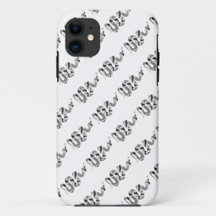 Snake Grey and Light Grey Silhouette iPhone 11 Case