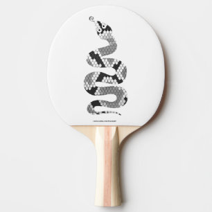 Snake Grey and Light Grey Silhouette Ping Pong Paddle
