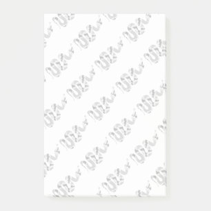 Snake Grey and Light Grey Silhouette Post-it Notes