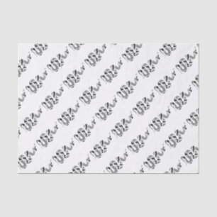 Snake Grey and Light Grey Silhouette Tissue Paper