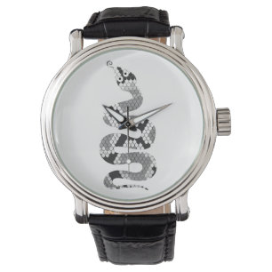 Snake Grey and Light Grey Silhouette Watch