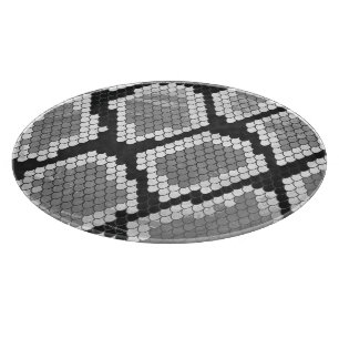 Snake Grey, White and Black Print Cutting Board