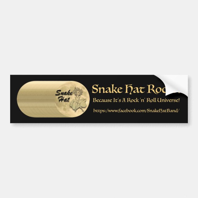 Snake Hat Bumper Sticker (Front)