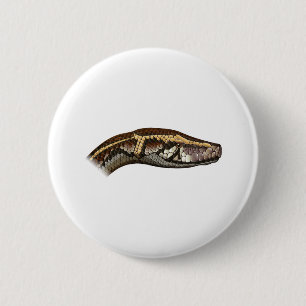 Snake head cartoon 6 cm round badge