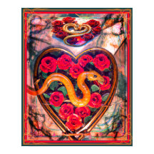 Snake, Heart and Roses Deadly Valentine