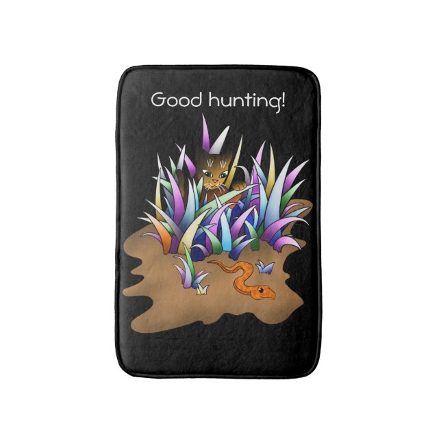 Snake Hunter Cat Bath Mat (Front Vertical)