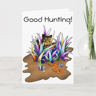 Snake Hunter Cat Card