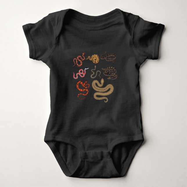 Snake Hunter Reptile Collector Animal Education Baby Bodysuit (Front)