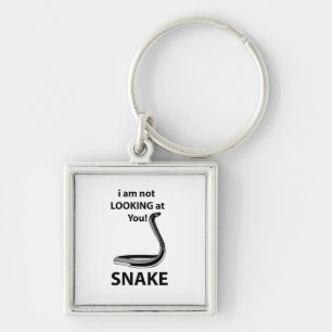 Snake I am Not Looking At You Funny Snake Key Ring