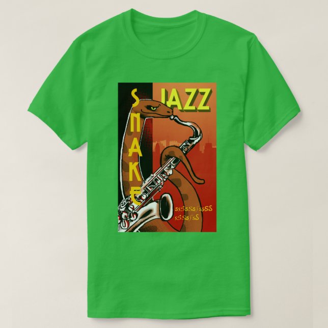 Snake Jazz Vintage T-Shirt (Design Front)