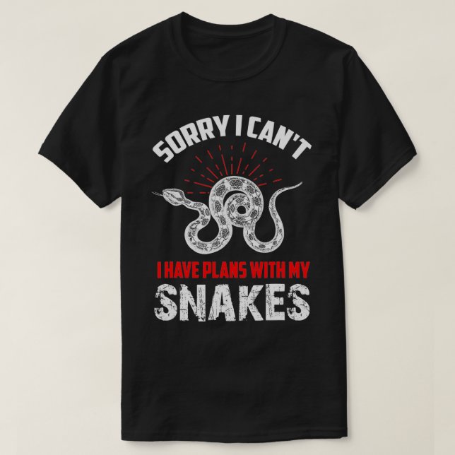 Snake  Joke Snake Lover Saying Snake Collector Gif T-Shirt (Design Front)