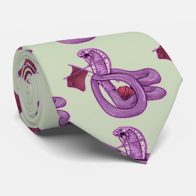 Snake Knitting Tie (Rolled)