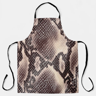 Snake leather: seamless brown texture apron