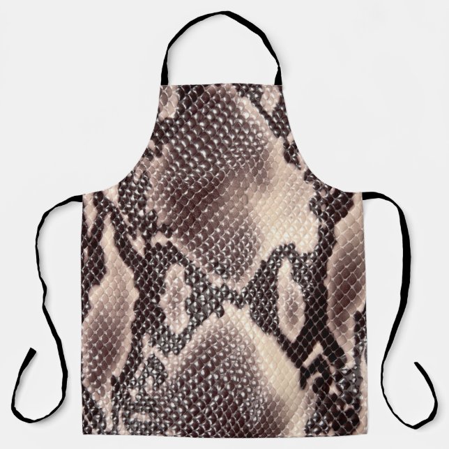 Snake leather: seamless brown texture apron (Front)