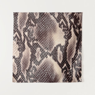 Snake leather: seamless brown texture tapestry