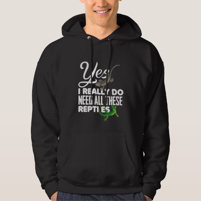 Snake Lizard Cool Reptiles Owner amphibian Hoodie (Front)