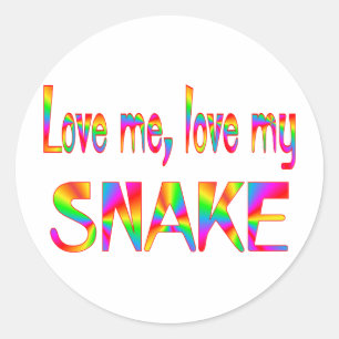 Snake Love Classic Round Sticker